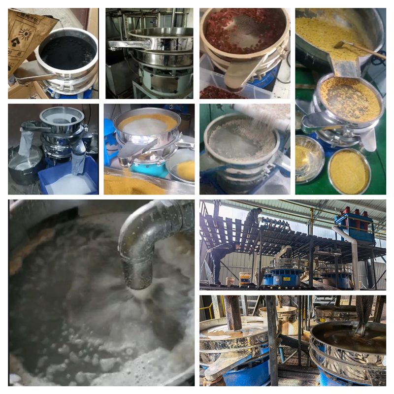 圓形振動篩適用行業(yè)：食品，陶瓷，醫(yī)藥，冶金，化工等行業(yè)。