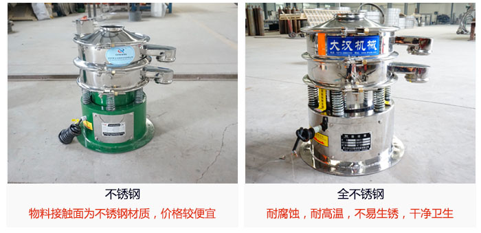 小型圓形篩做工采用：內(nèi)外拋光的制作方法，能夠保證產(chǎn)品的干凈。
