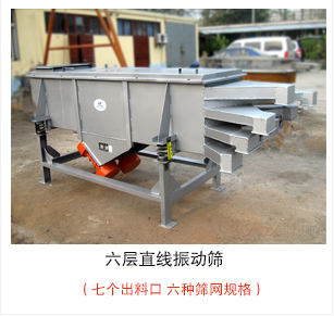 六層直線振動篩加裝制成裝置，灰色油漆出口產(chǎn)品